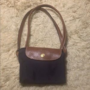 Purple longchamp tote